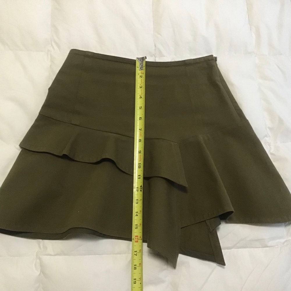 DEREK LAM 10 CROSBY ASYMMETRICAL RUFFLE MINI SKIRT - Picture 5 of 6